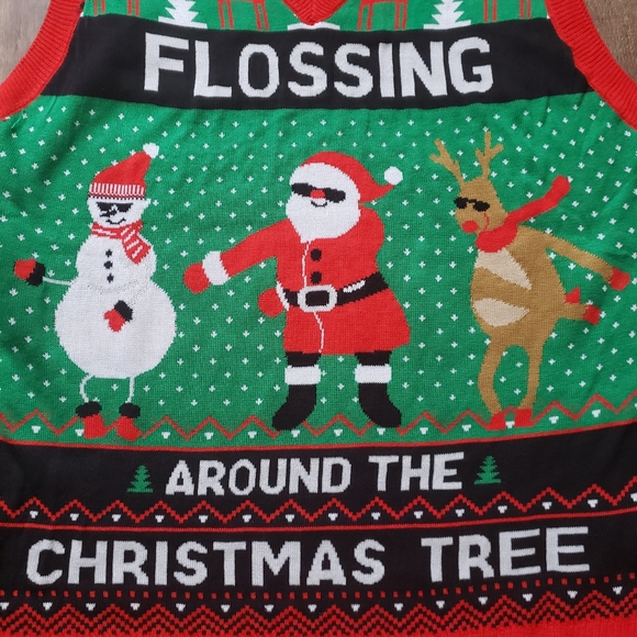 Old River Ugly Christmas Sweater Party Vest - Picture 2 of 6